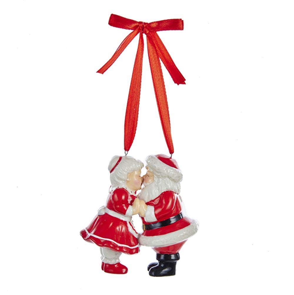 Amazon.com: Kurt Adler Porcelain Kissing Santa and Mrs. Claus